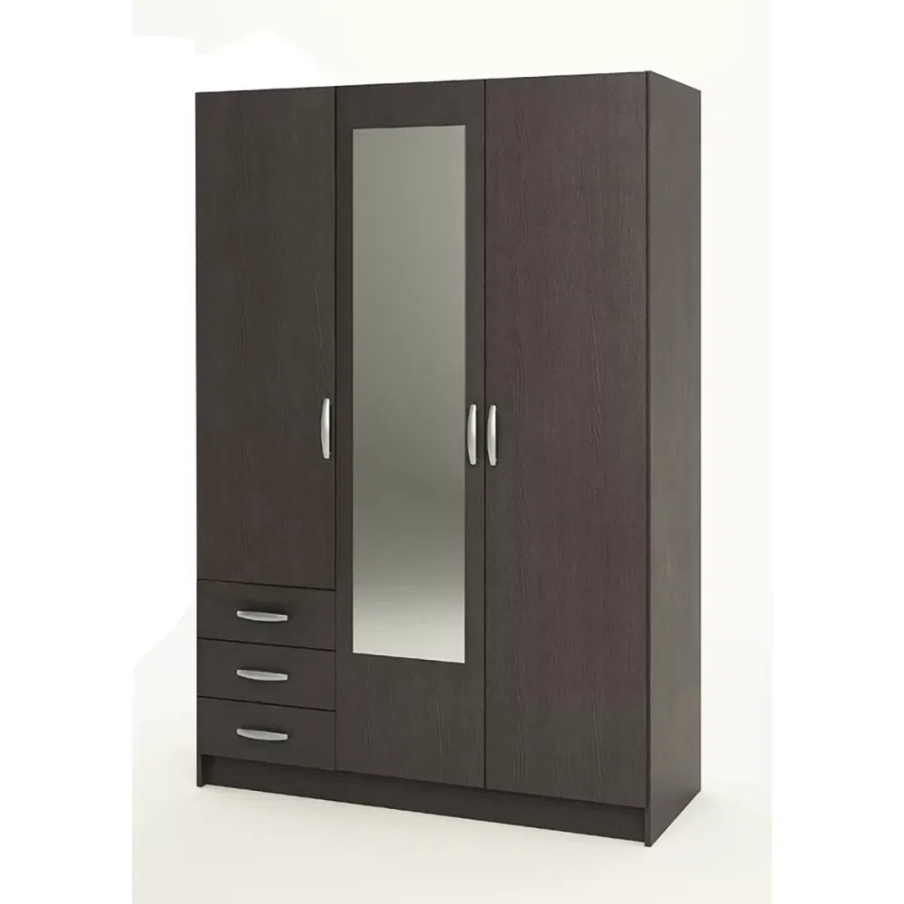 Wholesale Living Room Quality Furniture Wardrobe with Mirror Hinged Door
