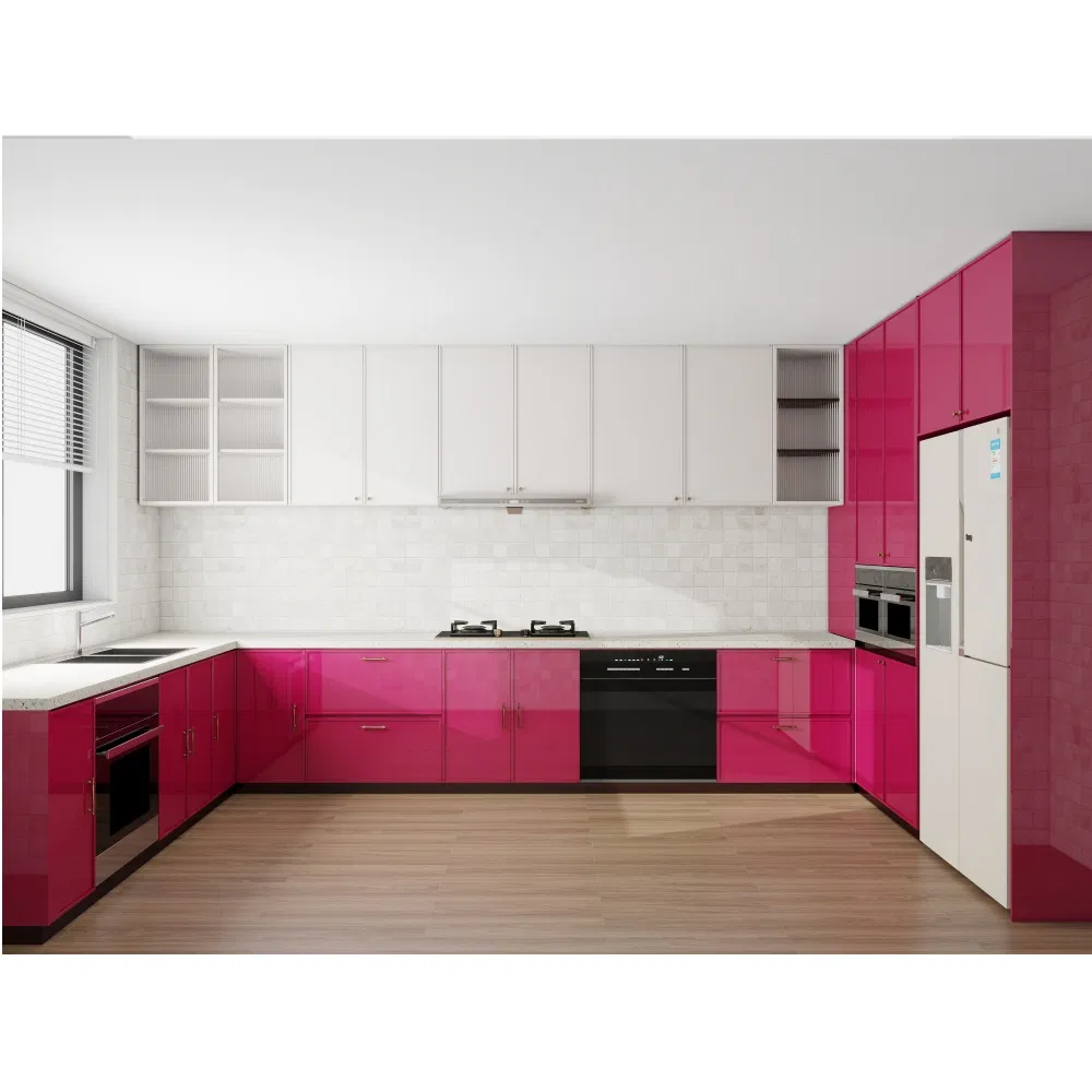 Modular Solid Wood Kitchen Cabinet System with Smart Storage Solutions