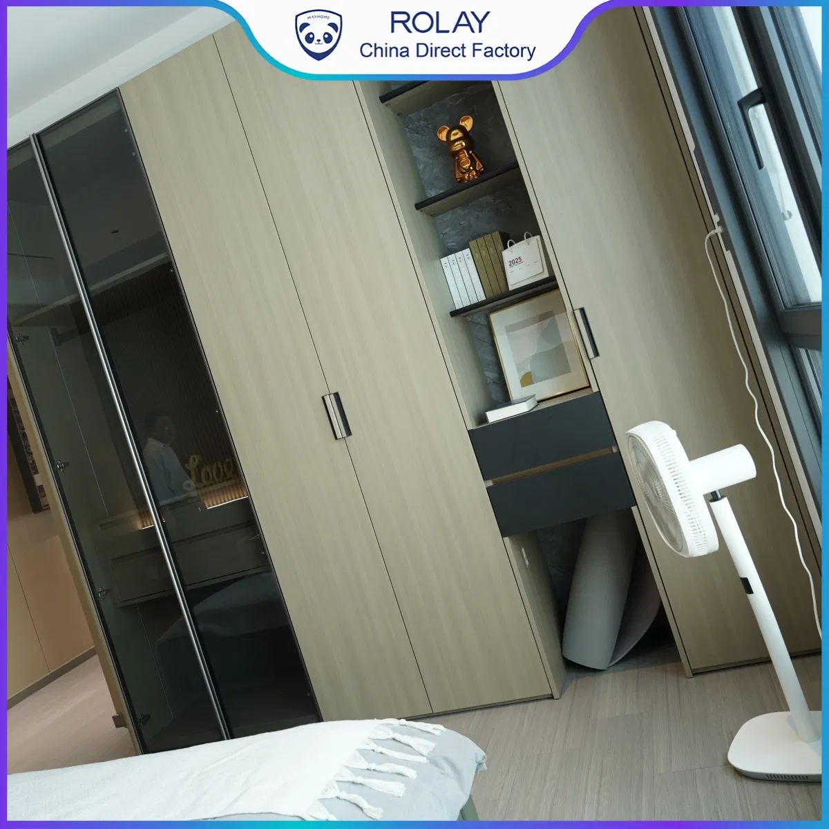 UV Protection CNC Processed Soft-Close Doors Chemical Free Bedroom Closet System with Factory Price