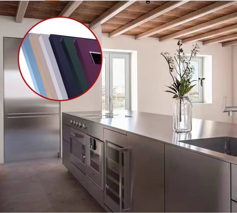 Factory Price Cabinets Made of High Gloss Stainless Steel Kitchen Storage