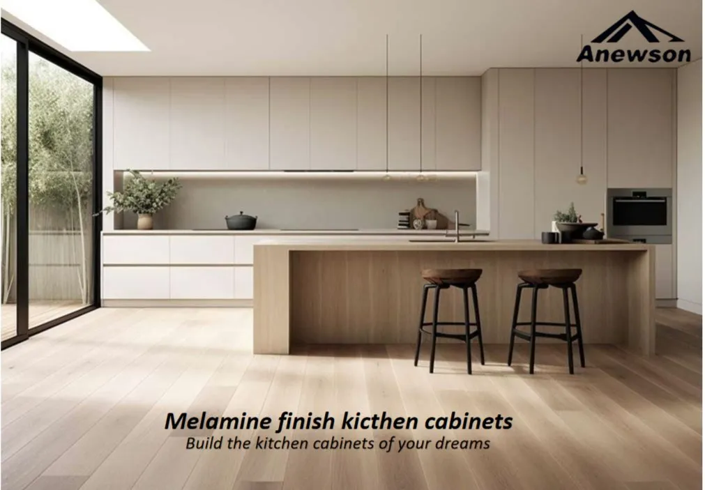 Stylish Matte Melamine Finish for Contemporary Kitchen Cabinets