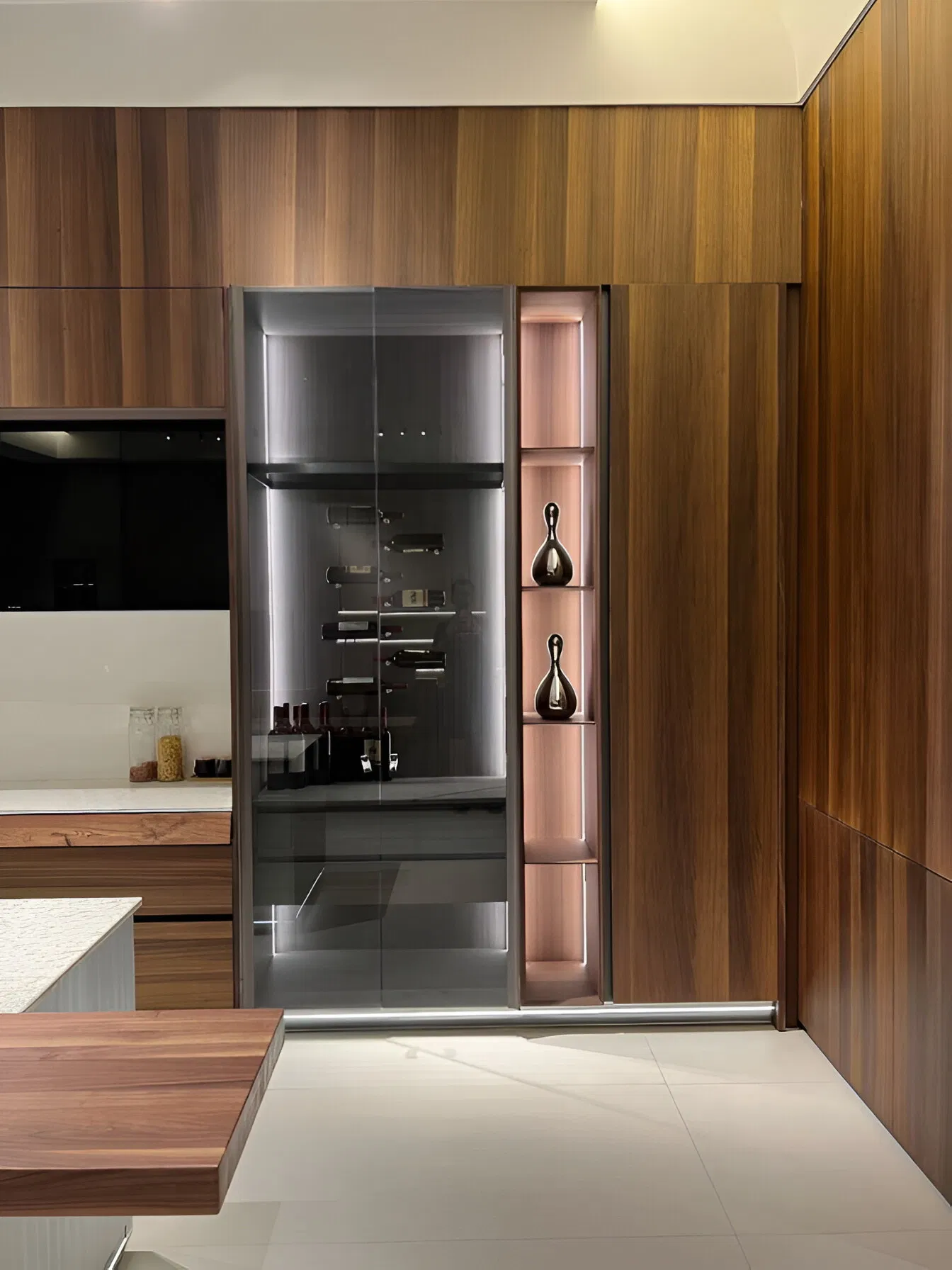 High Gloss Lacquer Modern Design Aluminium Stainless Steel From China Kitchen Wall Cabinet