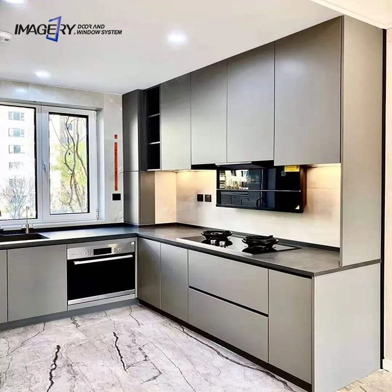 Modern Design Waterproof Aluminium Frame Kitchen Cabinet for Home
