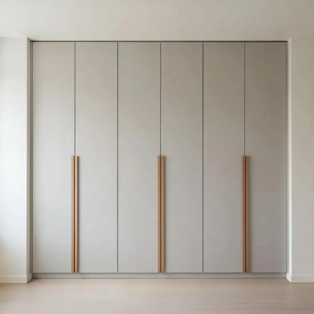 Custom Modern L-Shaped Corner Wardrobe with Open Shelves and Soft-Close Hinged Doors for Bedroom Storage