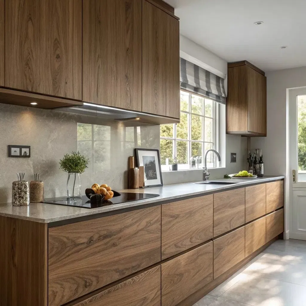 High-End Custom Kitchen Cabinets Solid Wood with Matte Painting Finish