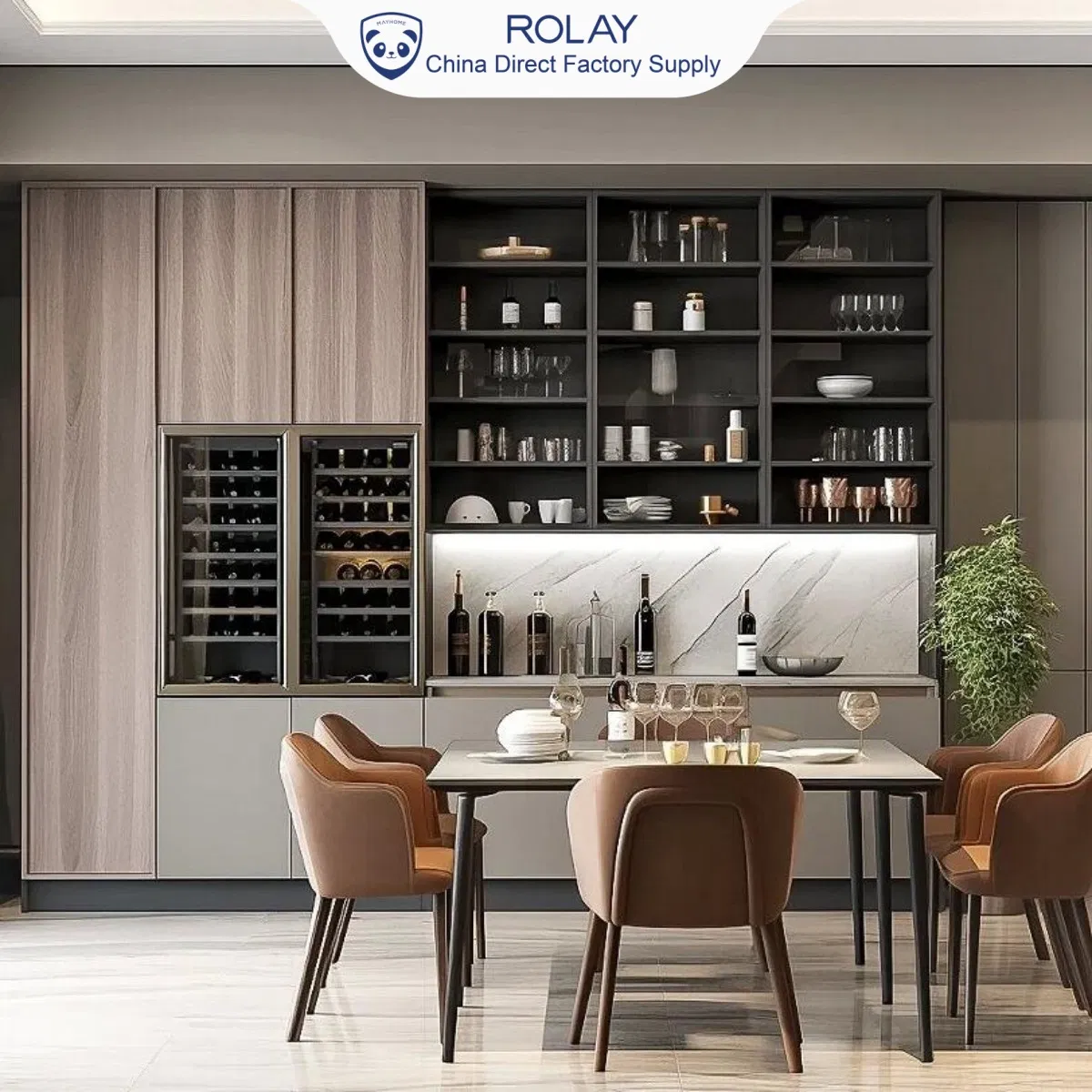 Smooth Sliding Rail Stable Shelf Placement Fade-Resistant Coating Modular Kitchen Cabinet System