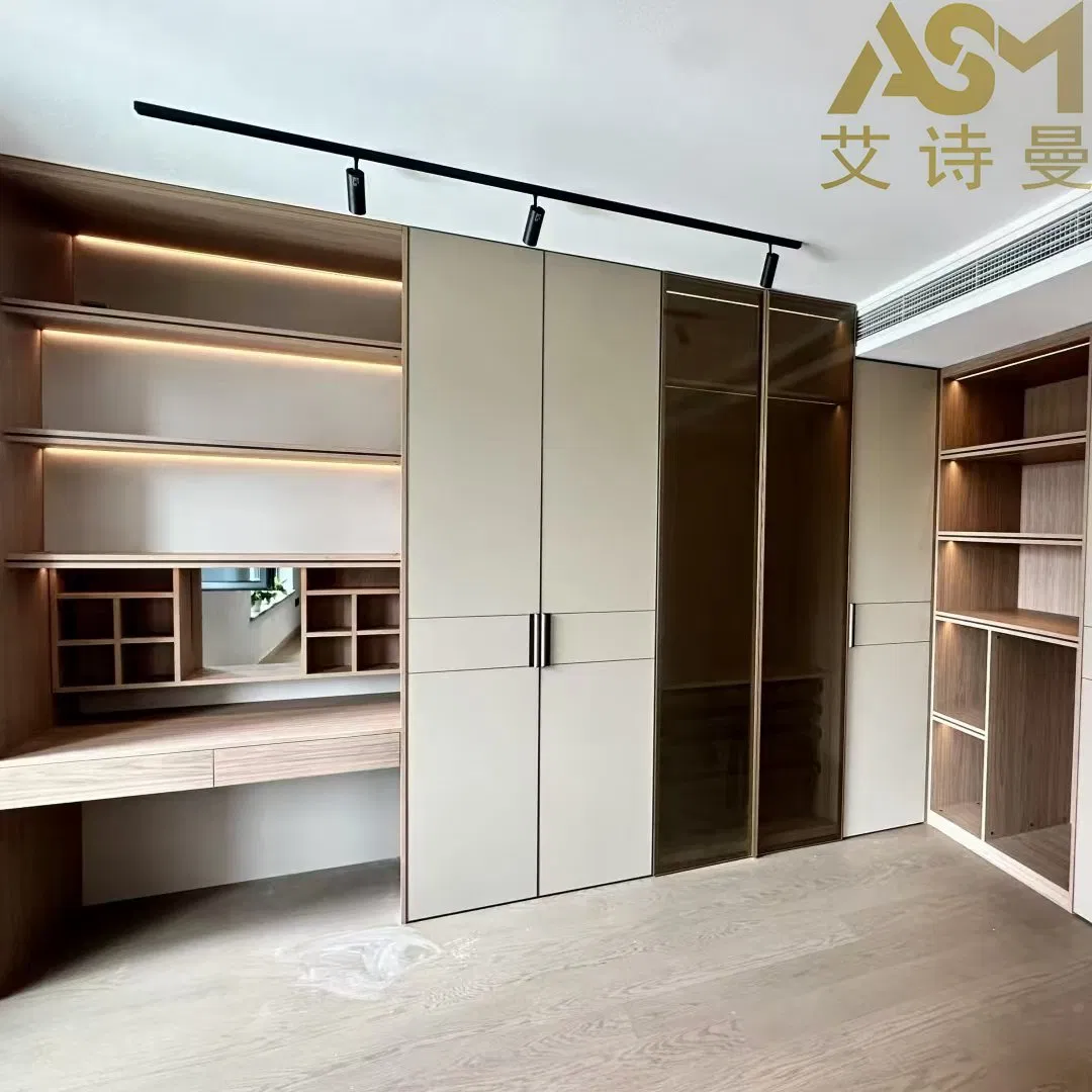 Modern Door Wooden Wardrobe Cabinets Bedroom Furniture Double Swing Door Wardrobe Closet Designs Furniture Wooden Hinged Particle Board Wardrobe