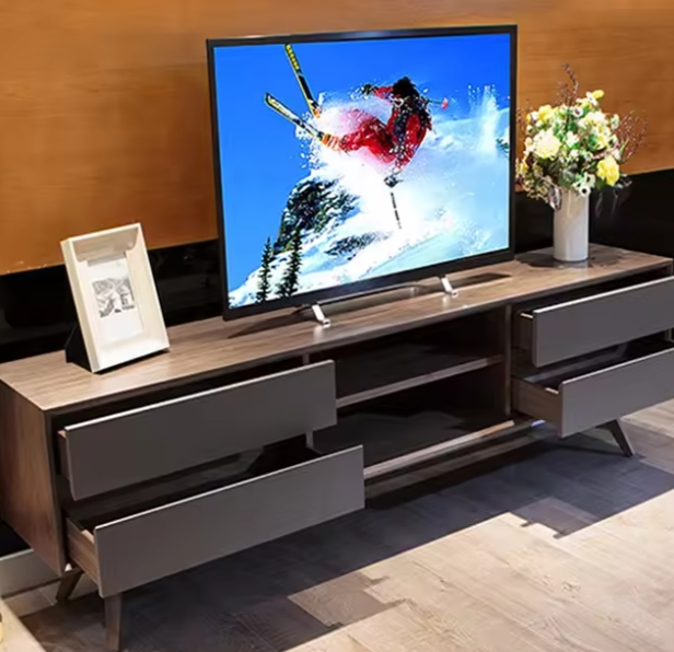 Modern Design Solid Wood Modular TV Cabinet Home Storage