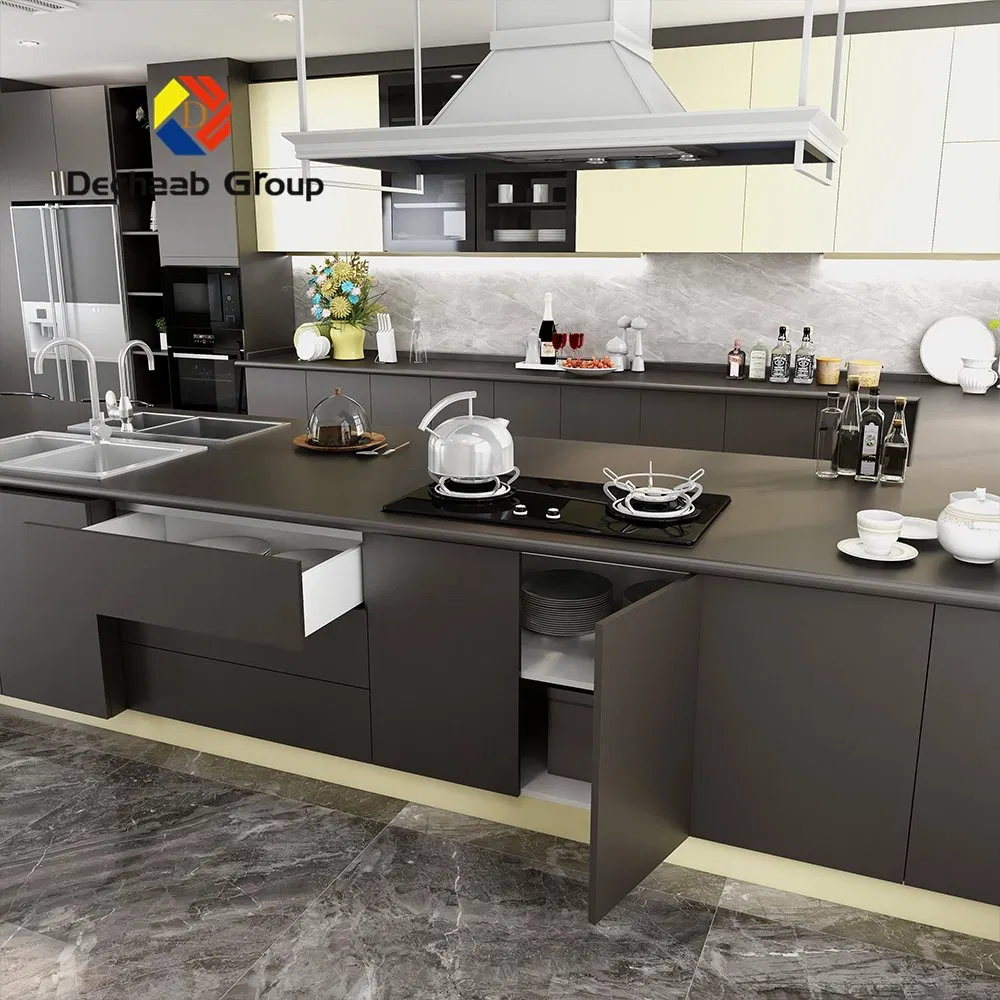 Custom Assemble Modern High Gloss UV Painting Kitchen Cabinets