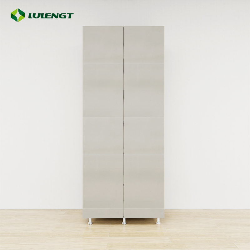 Aluminium Honeycomb Panel Customized Colours Furniture Kitchen Cabinet Aluminum Frame Glass Door Double-Door Tall Cabinet