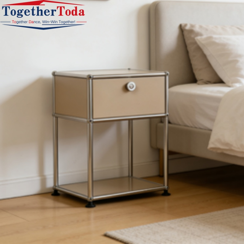 Multi-Purpose Minimalist Modular Storage Cabinet with Lockable Drawers and Open Shelves for Family Bedrooms and Living Rooms