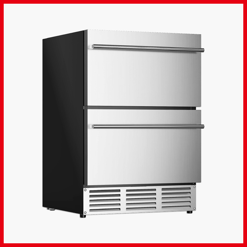 Modern Silver Dual-Drawer Storage Solution for Compact Areas