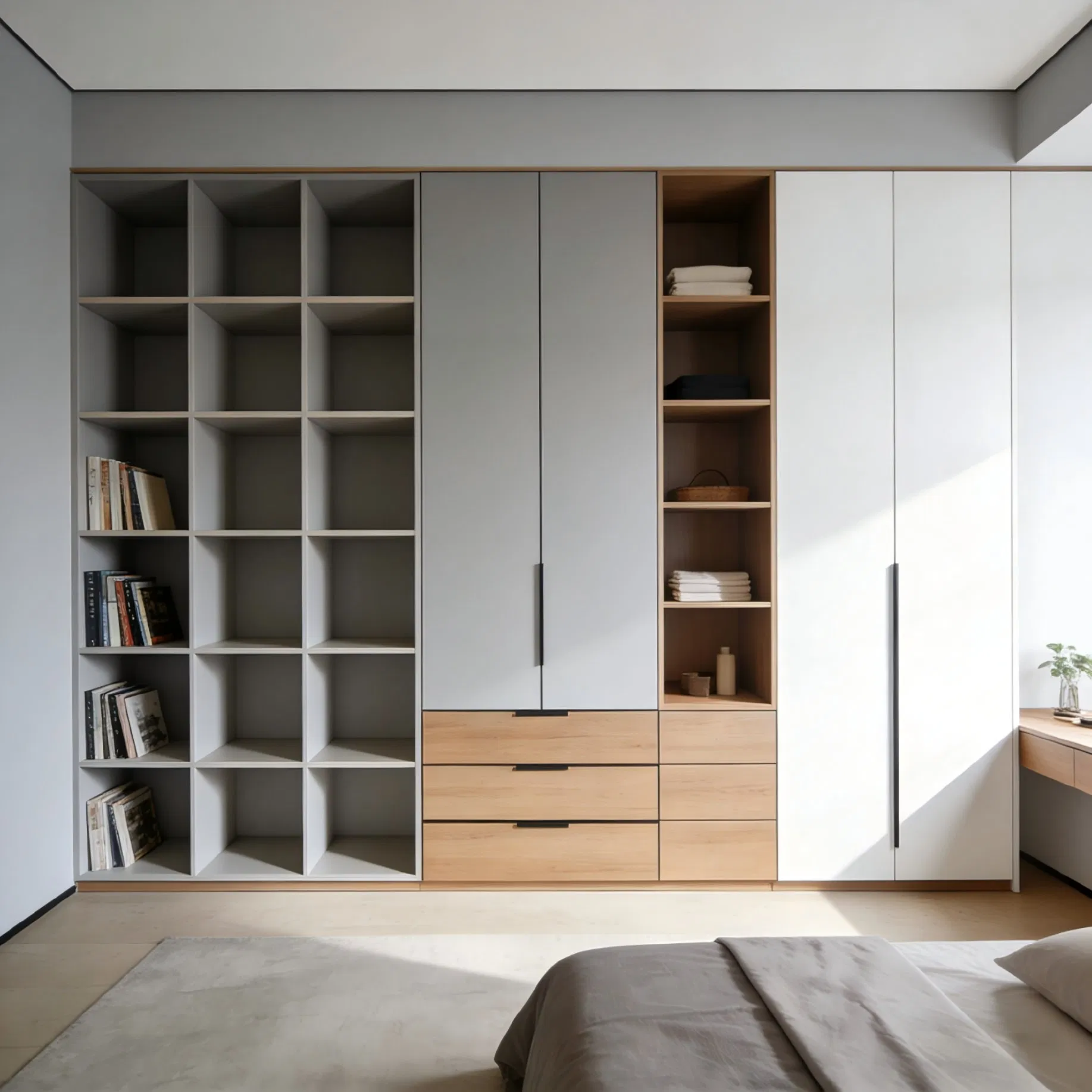 OEM Built-in Wardrobe Closet System with Custom Size and Layout Design