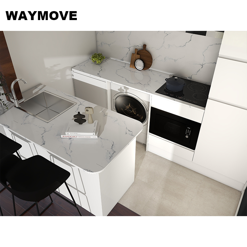 Premium PVC Coated Kitchen Cabinets with Waterproof Aluminum Frame