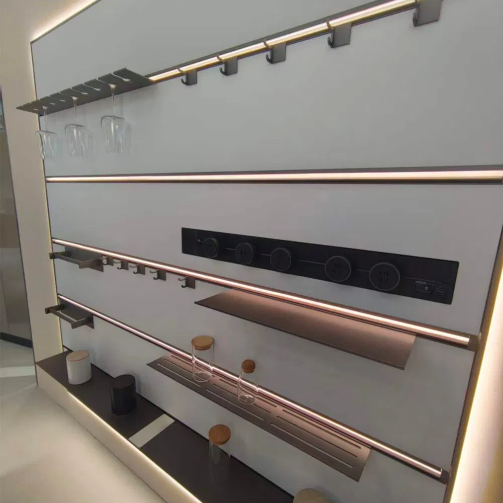 No Scratches Good Surface Treatment Wall-Mounted Modular Kitchen Track-Mounted Storage System