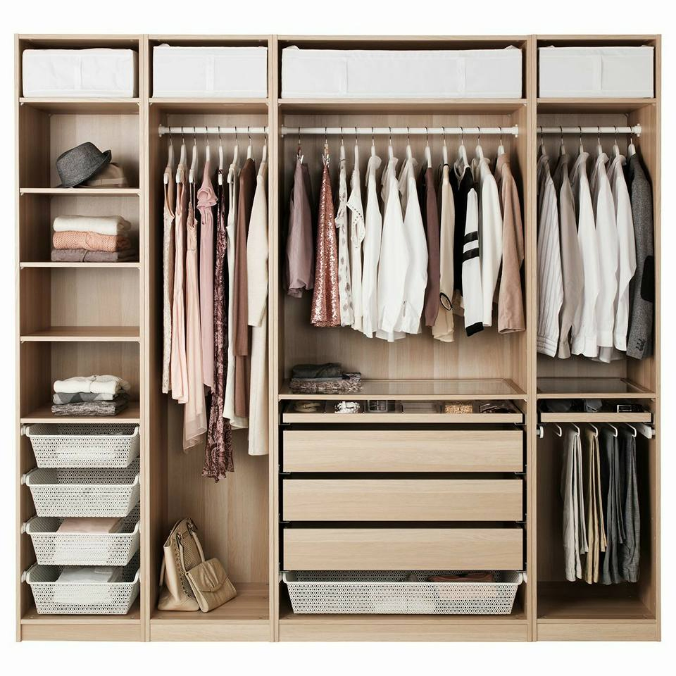 Wardrobe Shelving Bedroom Wall Closet Systems Cabinets Custom Walk in Closet Wooden Wardrobe