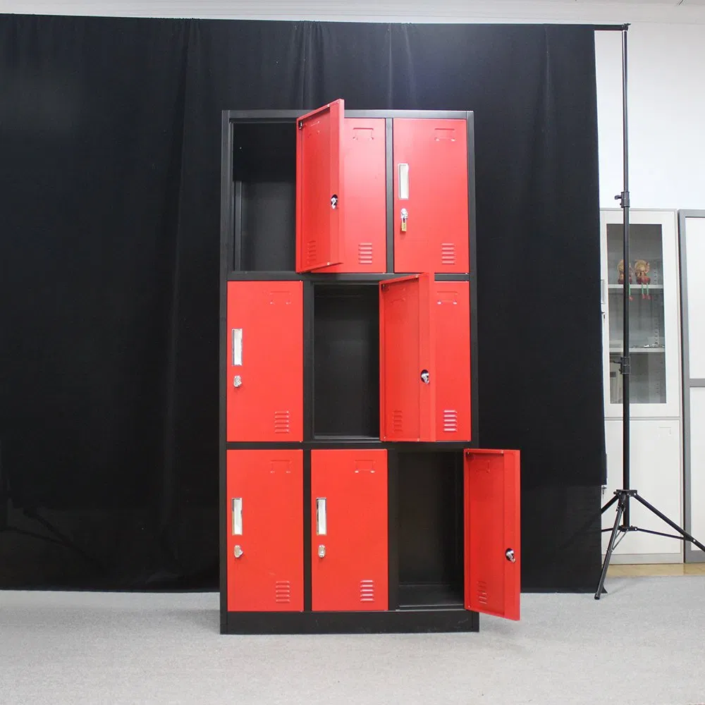 9 Doors Ultimate Organizer Closet Storage System Modern Wardrobe with Lock