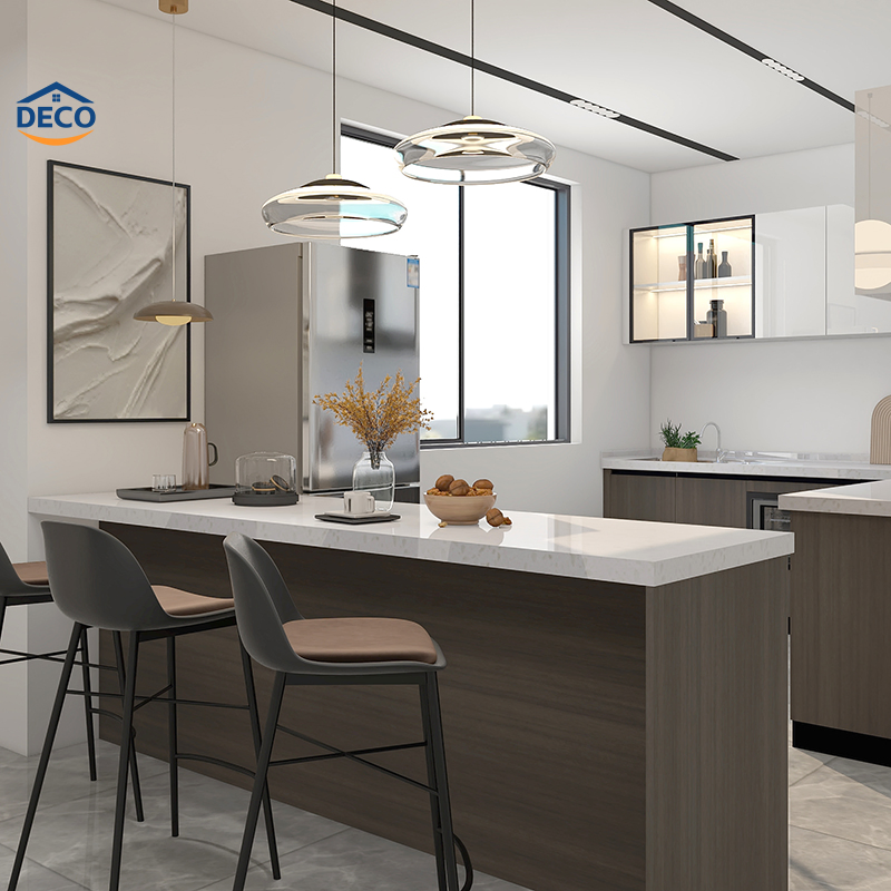 Luxury Design PVC Modern Modular Kitchen Furniture Home Furniture Custom Kitchen Units for Sale