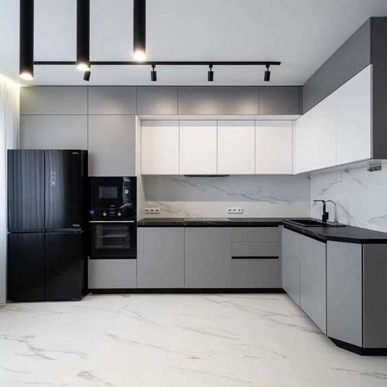 Sanyang Fabricado En China High End Disassembled Matte Finish Design Modern Modular Kitchen Cabinets