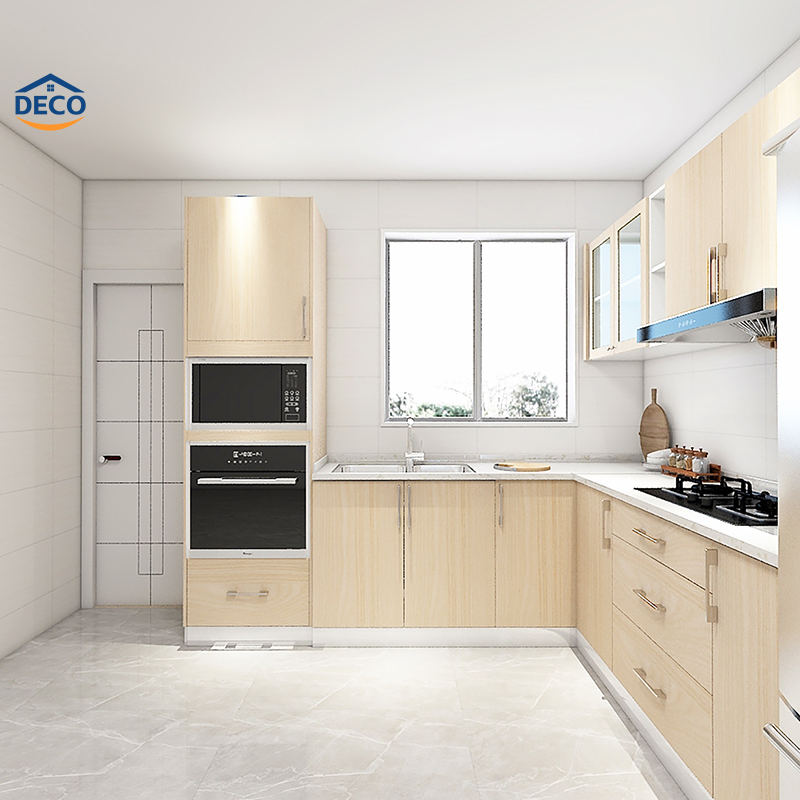 Customized Modern Storage Furniture New Kitchen Cabinets PVC Kitchen Cabinet Pantry Unit