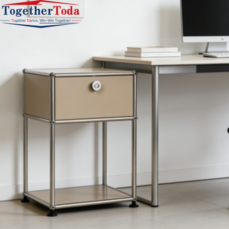 Multi-Purpose Minimalist Modular Storage Cabinet with Lockable Drawers and Open Shelves for Family Bedrooms and Living Rooms