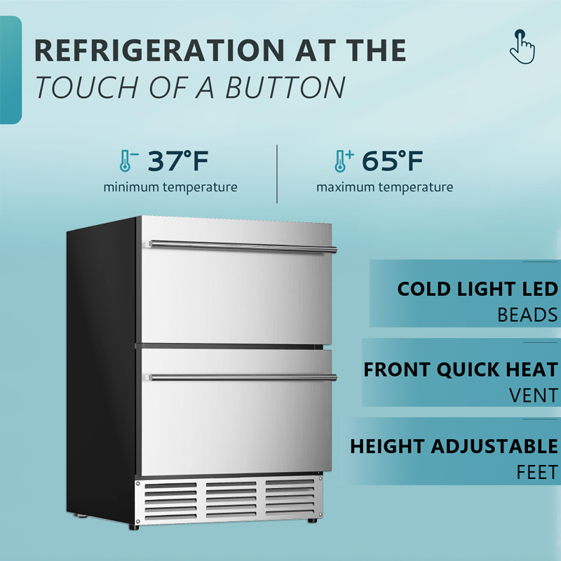 Sleek Silver Dual-Drawer Storage Solution for Small Areas