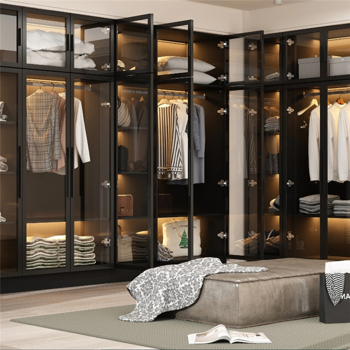 Ace Customized Wall Closet Sliding Mirror Door System Walk in Closet Home Furniture Wardrobe