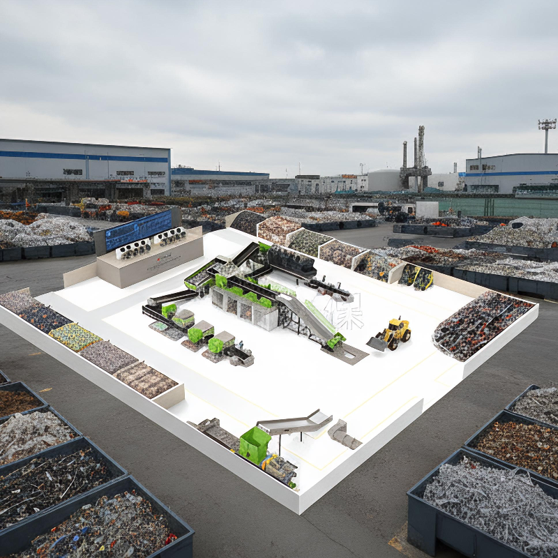 Industrial E-Waste Sorting System for Metal and Rubber Recovery Solutions