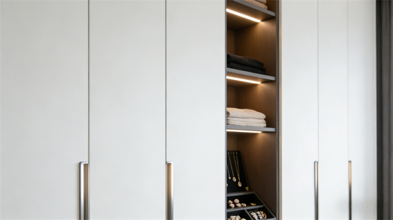 Secure Reliable New Style Custom Bedroom Wardrobe Closet Cabinet with Hinged Door