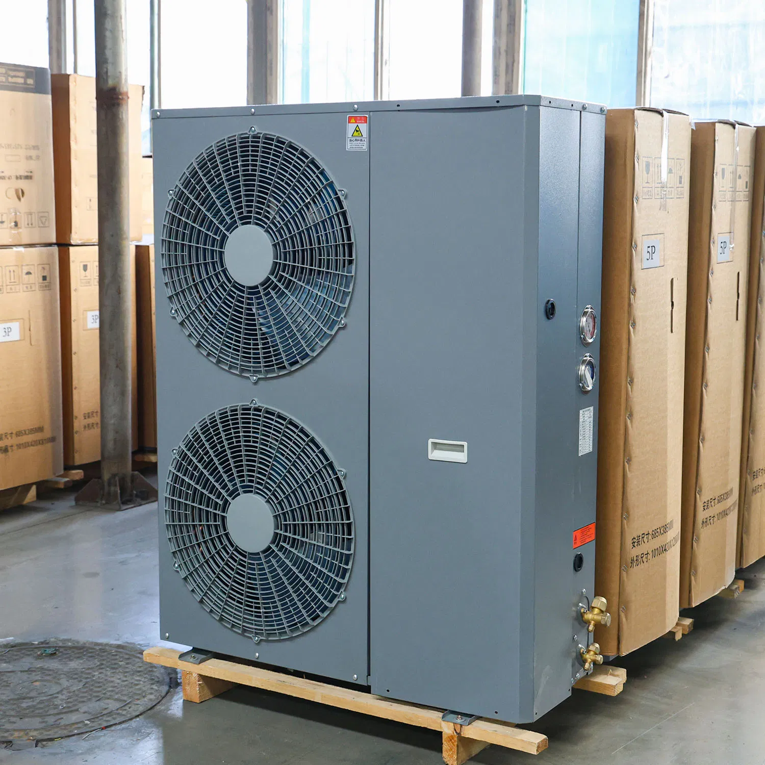 High Temperature Wall-Mounted Air Cooled Scroll Refrigeration Compressor Condensing Unit for Cold Storage Room Food Processing Workshop Air Conditioning