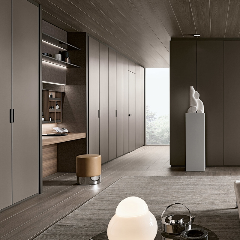 Modern Bedroom Built-in Wardrobe System Bedroom Cabinet Wardrobe Walk-in Wardrobe Wooden Custom Design Wardrobe Cabinet Wardrobe Custom Foshan Factory Customiz