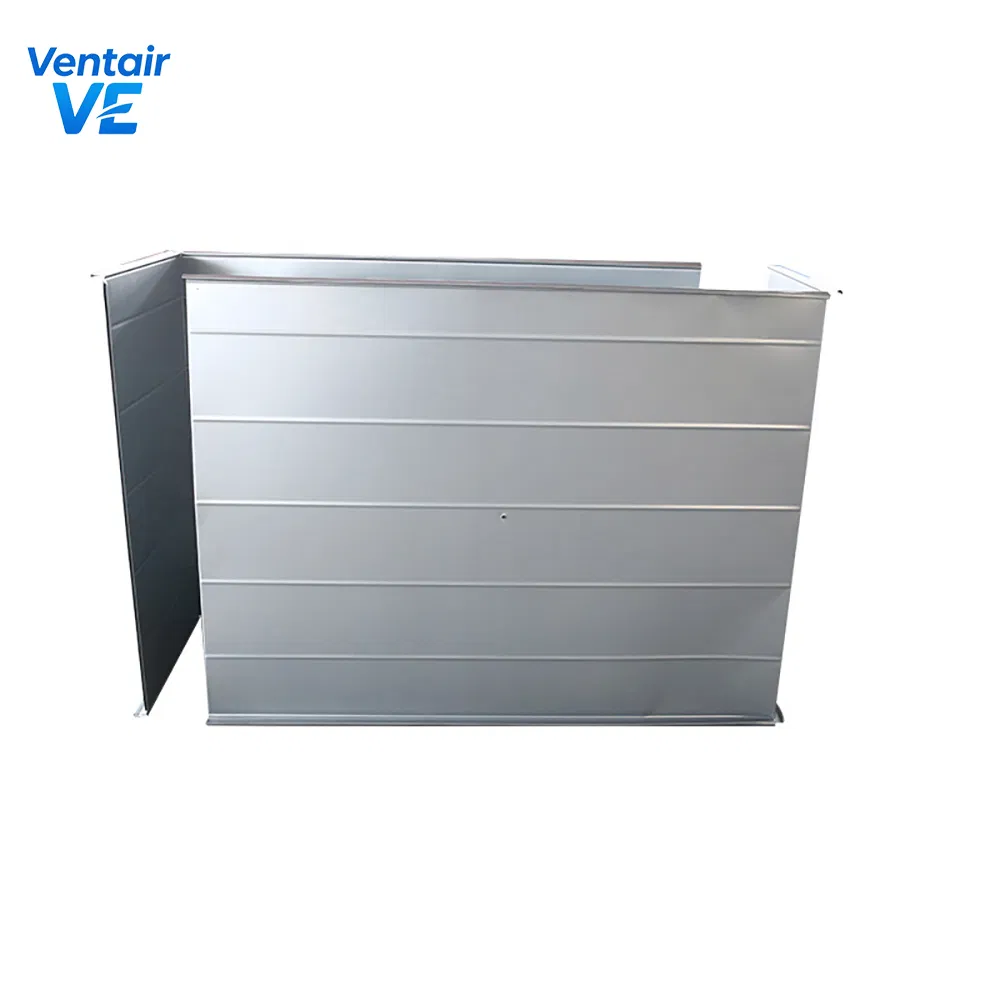 L Shaped HVAC Ventilation System Flange Galvanized Steel Rectangular Air Duct