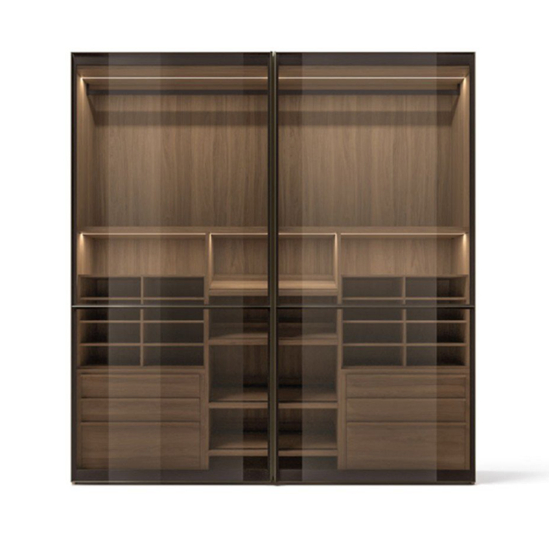 China Wholesale Modern Hinged Door White Closet Living Room Furniture Wooden Home Cloth Flat Packing Wardrobe Design