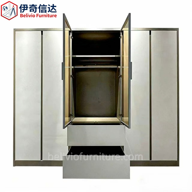 Modern Luxury 6 Door Closet Bedroom Closet and Modular Closet Storage Cabinet