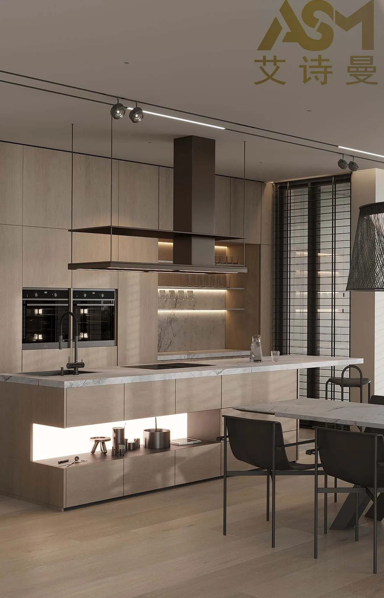 Modern Cabinet System for Flexible Kitchen Layout