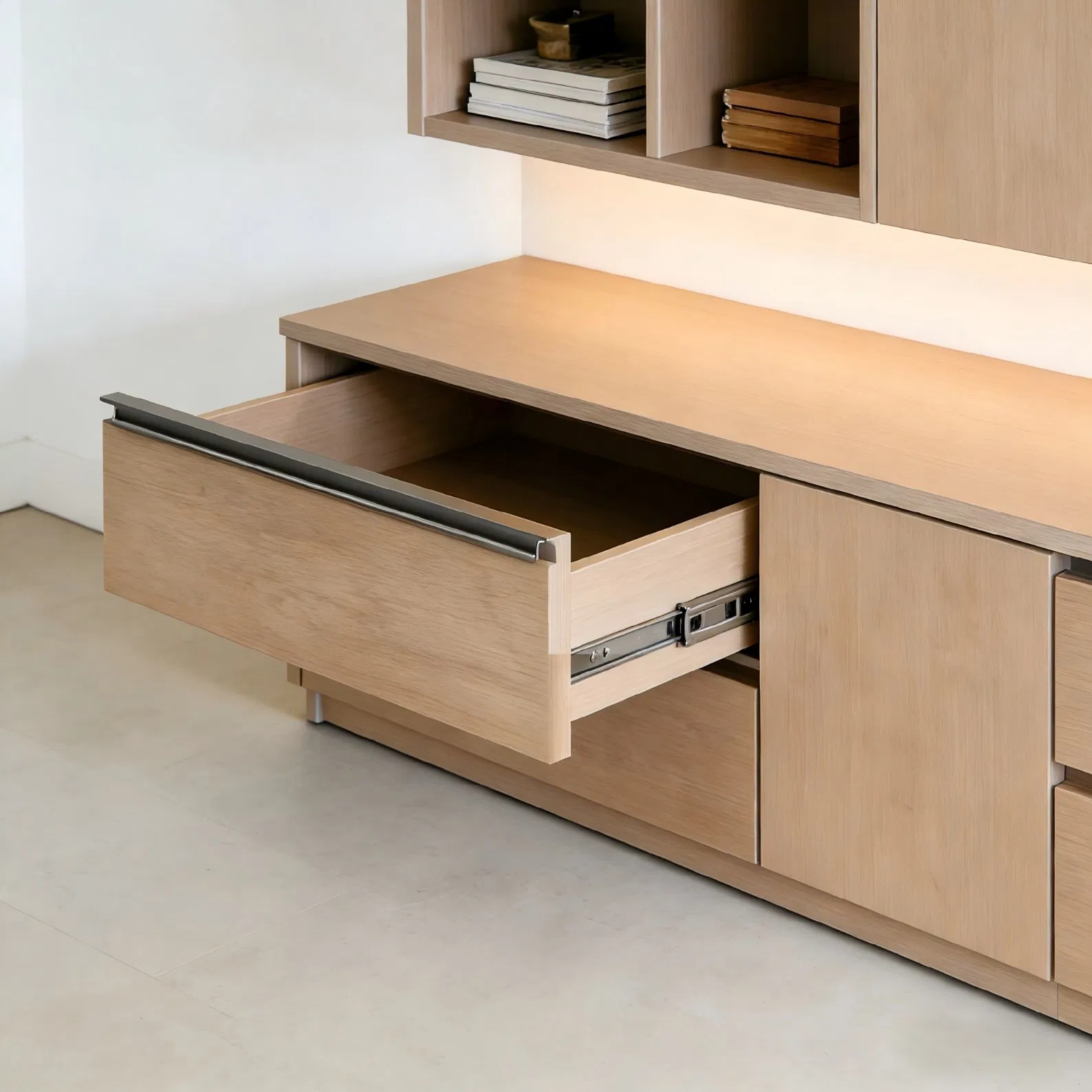 MDF TV Cabinet with Storage Cabinets for Living Room