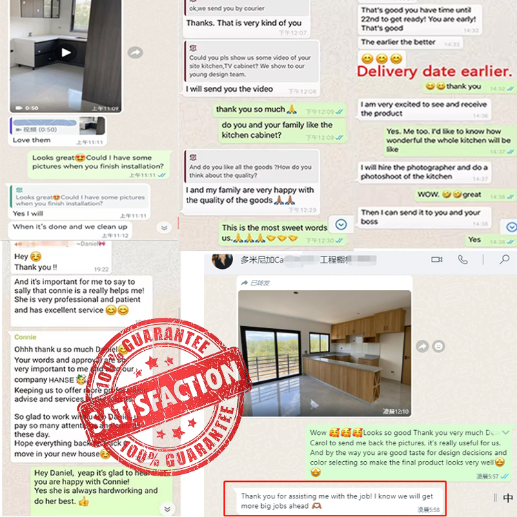 Hanse Custom MDF Shaker Door Kitchen Cabinet Units Vietnam Soft Close for Building Project