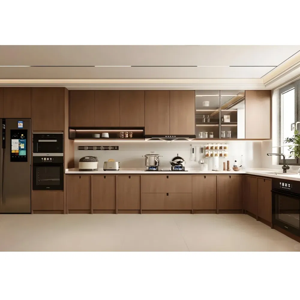 Designer Furniture New Chinese Style L-Shaped Kitchen Cabinets