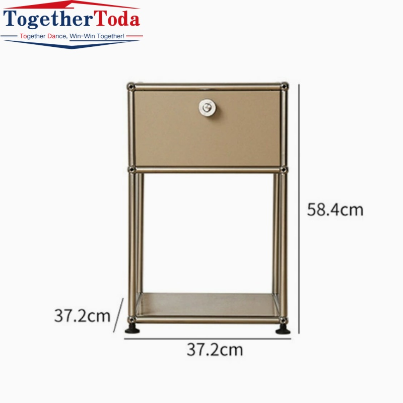 Multi-Purpose Minimalist Modular Storage Cabinet with Lockable Drawers and Open Shelves for Family Bedrooms and Living Rooms