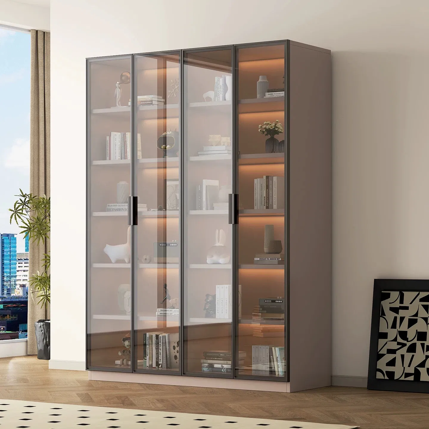 Middle East Market Hot Sell File Cabinet Glass Frame Wardrobe Door Profile Aluminum Kitchen Cabinet Door Frame Profile