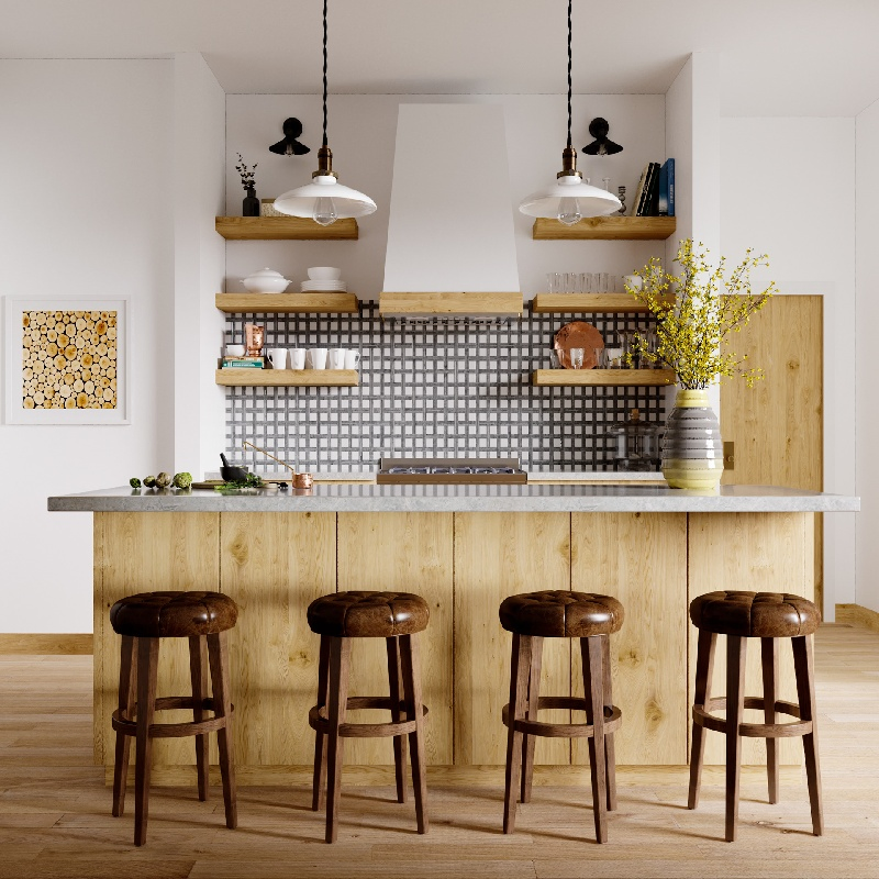 White Lacquer High Gloss Kitchen Cabinet with Kitchens