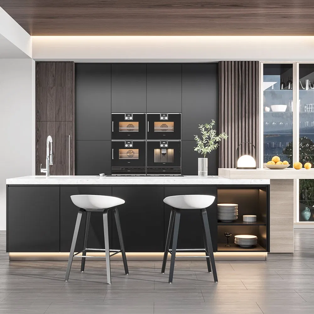 Affordable Custom Furniture Used Small Full White L Shaped Melamine Kitchen Cabinets