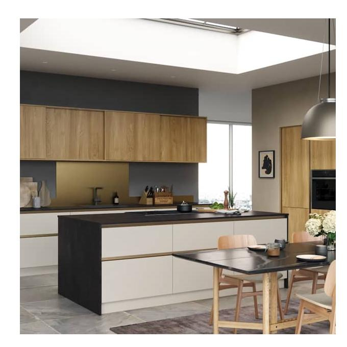 Ace Modern Melamine Finish Matte Palywood White Kitchen Cabinet with Shaker Style