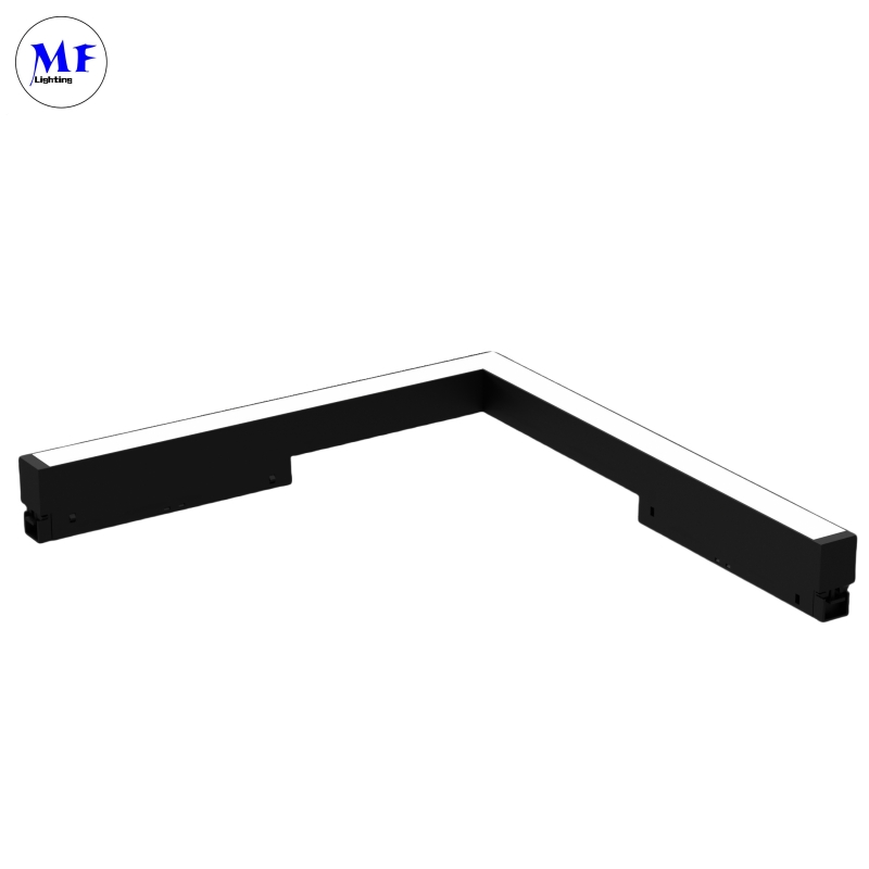 Factory Price LED Magnetic Track Lighting System Folding Floodlight Bedroom Kitchen 48V Dimmable Magnetic L-Shaped Linear Light for Living Room