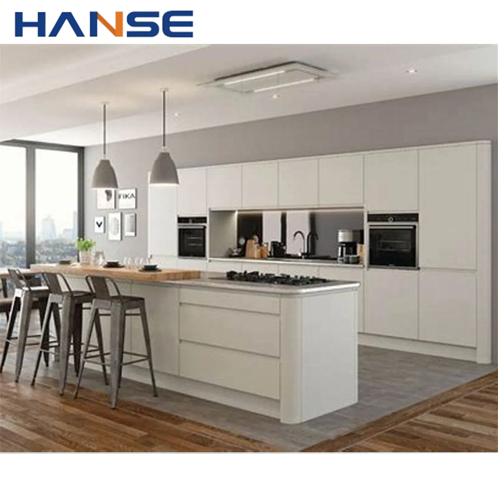 Factory Customized Design Modern Complete Sets Kitchen Cuisine Cabinets with Island