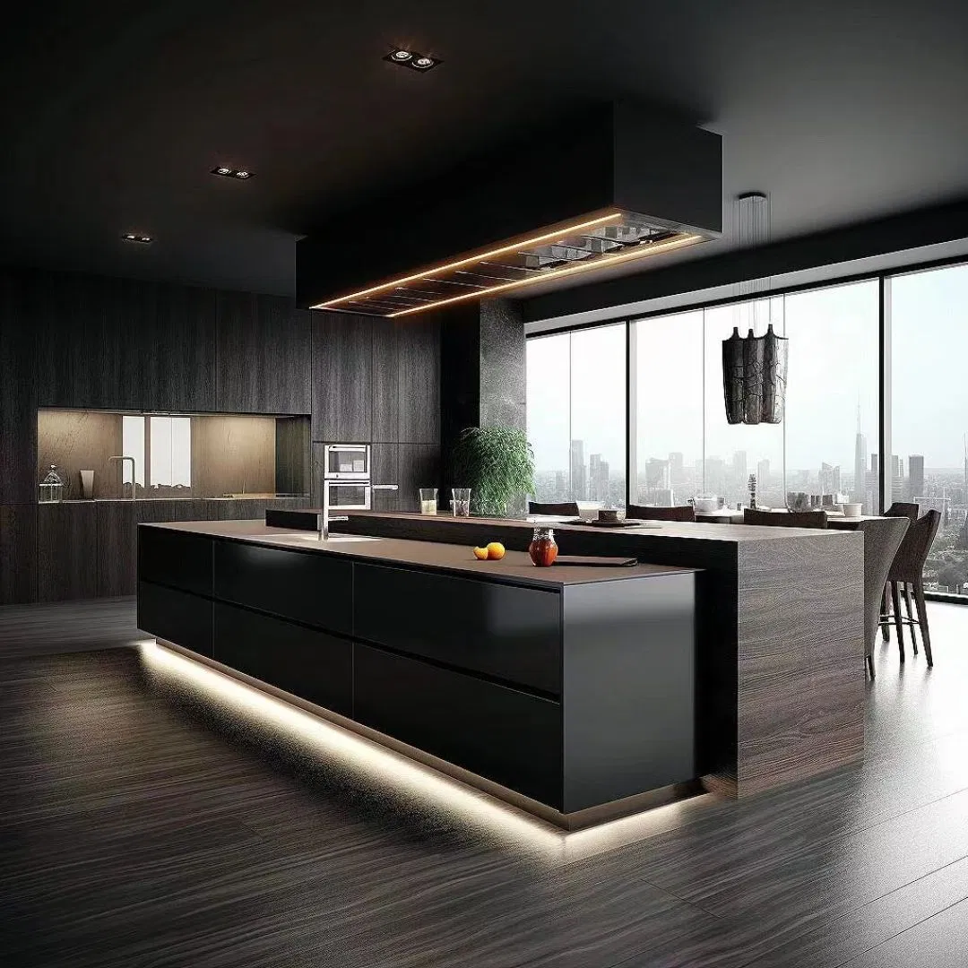 Modern High Gloss Aluminium Kitchen-Cabinets Outdoor Cupboards Kitchen-Furniture Island Cabinets