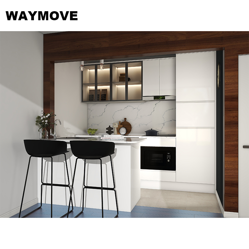 Premium PVC Coated Kitchen Cabinets with Waterproof Aluminum Frame