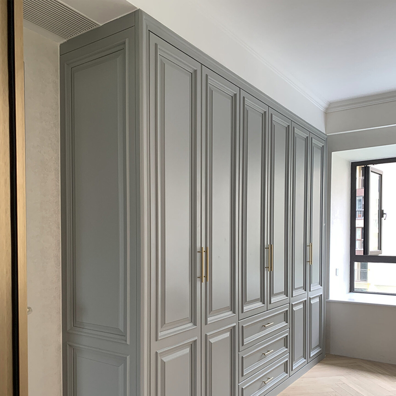 Wholesale Custom Modern Closet Wardrobe with Bridge Unit Versatile and Easy-Opening Hinged Door Designs for Any Room and Dormitory
