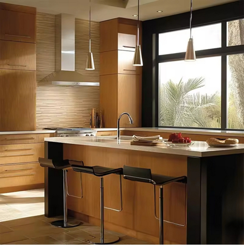 Factory Modern Design Waterproof Metal Aluminium Frame Cupboard Cabintry Aluminum Honeycomb Composite Panel Kitchen Cabinet Set