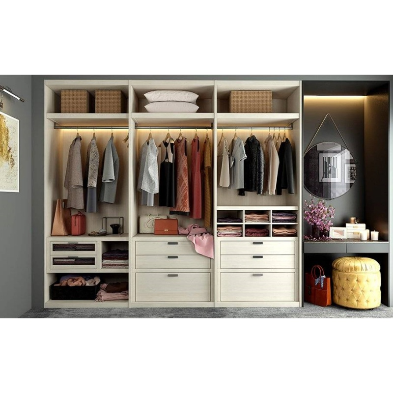 Wardrobe Shelving Bedroom Wall Closet Systems Cabinets Custom Walk in Closet Wooden Wardrobe
